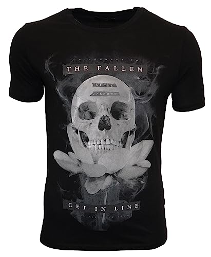 Religion Clothing Herren T-Shirt Lotus Skull-Schwarz-XL von Religion