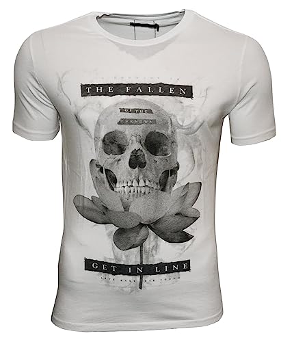 Religion Clothing Herren T-Shirt Lotus Skull-Weiss-M von Religion