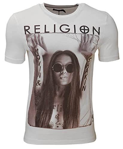 Religion Clothing Herren T-Shirt Movin and Shakin-Weiss-L von Religion