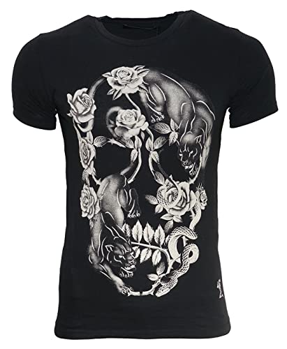 Religion Clothing Herren T-Shirt Panther Skull (XL, Black) von Religion