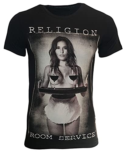 Religion Clothing Herren T-Shirt Room Service (Jet Black, XXL) von Religion