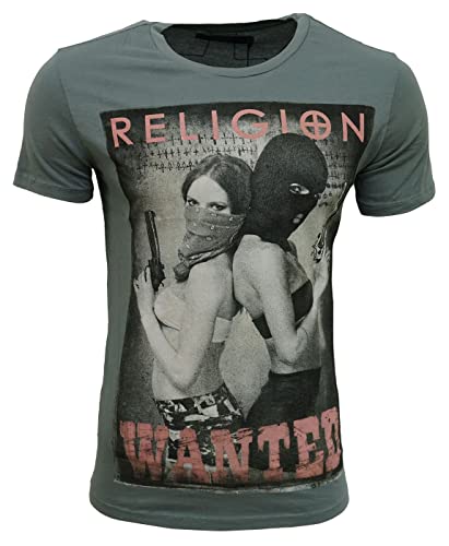 Religion Clothing Herren T-Shirt Wanted (L, Iron Grey) von Religion