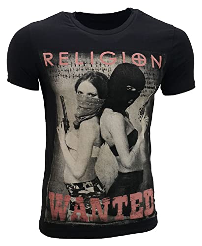 Religion Clothing Herren T-Shirt Wanted (L, Jet Black) von Religion