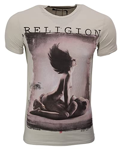 Religion Herren T-Shirt Love Teddy (L, Weiss) von Religion