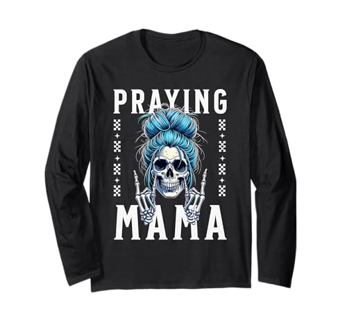 Praying Mama for Christian Religious Mothers and Mom Langarmshirt von Religious Mama Prays and Praying