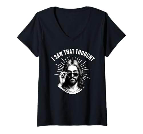 Damen Jesus lustiger Spruch mit sarkastischer christlicher Vibe-Kunst T-Shirt mit V-Ausschnitt Damen Jesus lustiger Spruch mit sarkastischer christlicher Vibe-Kunst T-Shirt mit V-Ausschnitt von Religious Sarcasm for Spiritual Funny People