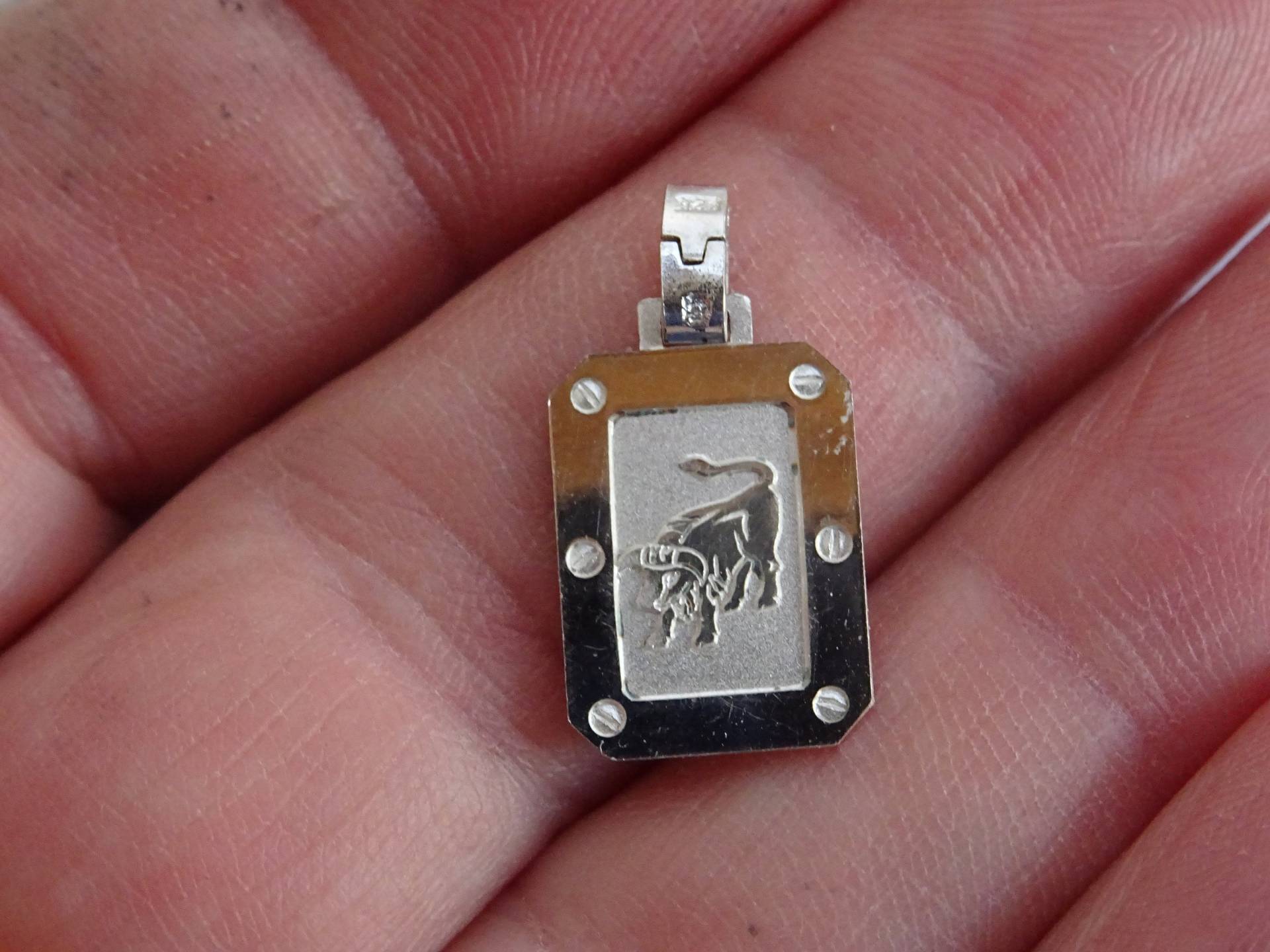 Vintage Silber | Gemarkt Sternzeichen Konstellation Medaille Anhänger Charme Medaillon Zeichen Des Stiers. | Stier 3A von Religious