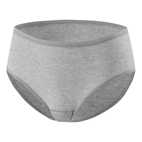 Reljoyinn Einweg Unterhosen für Damen, 100% Baumwolle, Mittlere Taille,Einmalslips für Reisen,Krankenhausaufenthalte,Einwegunterwäsche(10er-Pack), Grau, L von Reljoyinn
