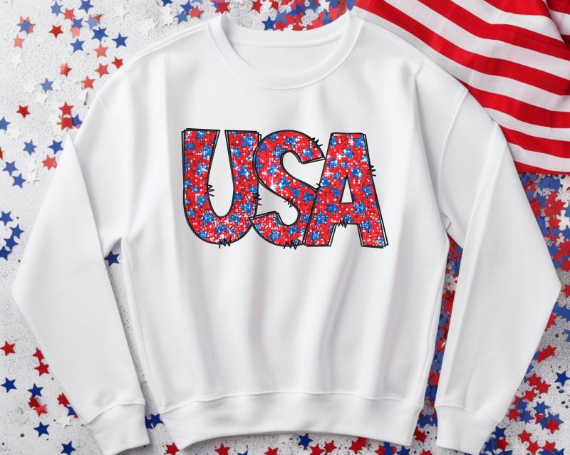 American Blossom Sweatshirt Unisex, Usa Sweatshirt, Patriotic America Flag Hoodie, Retro von RelleFromTheBlog