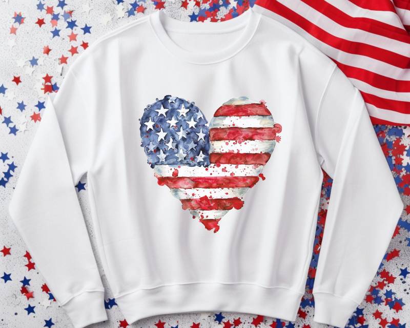 American Love Sweatshirt Unisex, Usa Sweatshirt, Patriotic America Flag Hoodie, Retro von RelleFromTheBlog