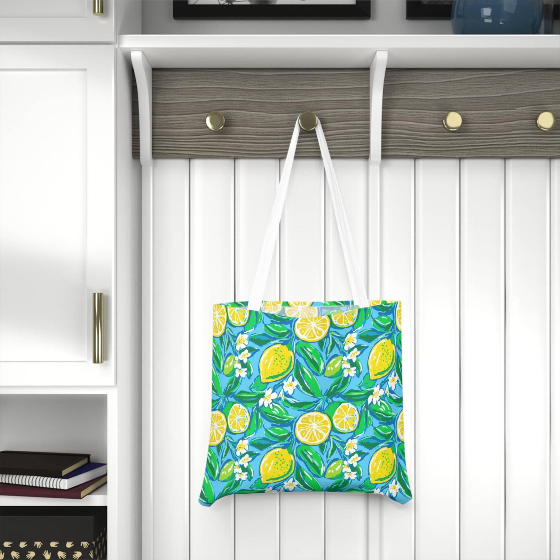 Citrus Splash Tote Bag, Cotton Canvas Beach Casual Gift Florida Usa Flag Patriotic Pride von RelleFromTheBlog