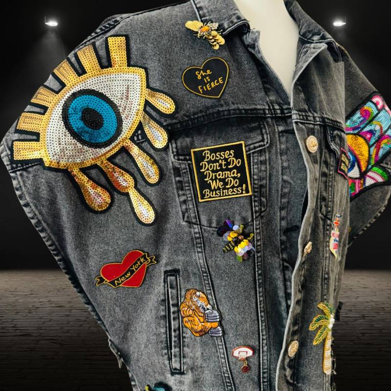 Cultural Fusion - Handcrafted Unique Custom Vest von RelleFromTheBlog