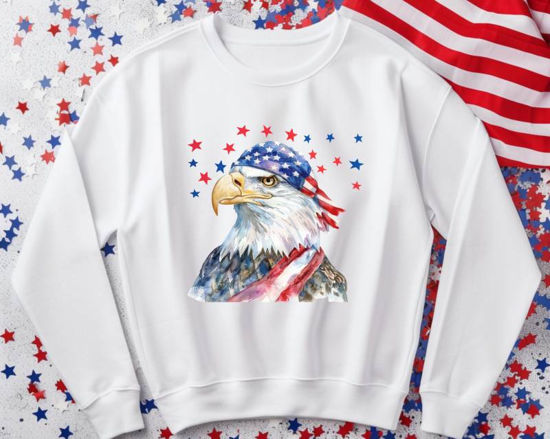 Eagle Pride Sweatshirt Unisex, Usa Sweatshirt, Shirt, Patriotic America Retro 4Th Of July von RelleFromTheBlog