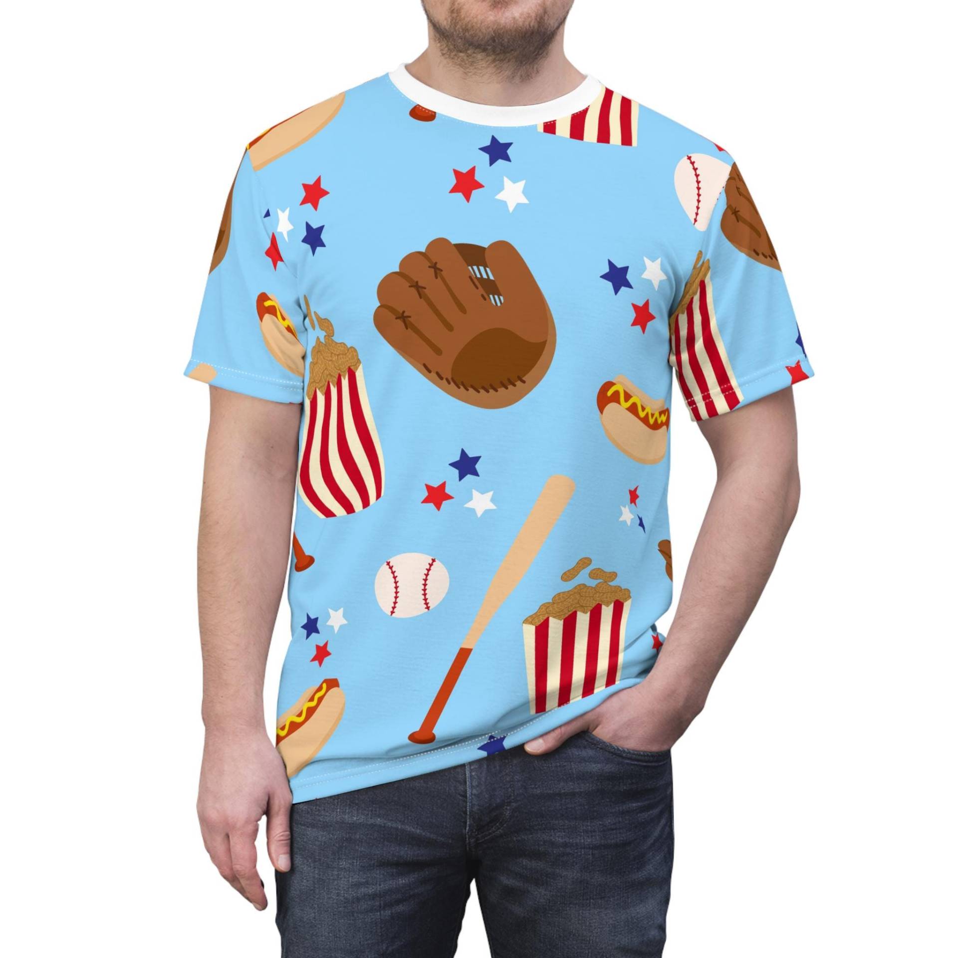 Game Day All-Over-Print T-Shirt, Unisex Usa Patriotic 4Th Of July Labor Day, All Over Print von RelleFromTheBlog
