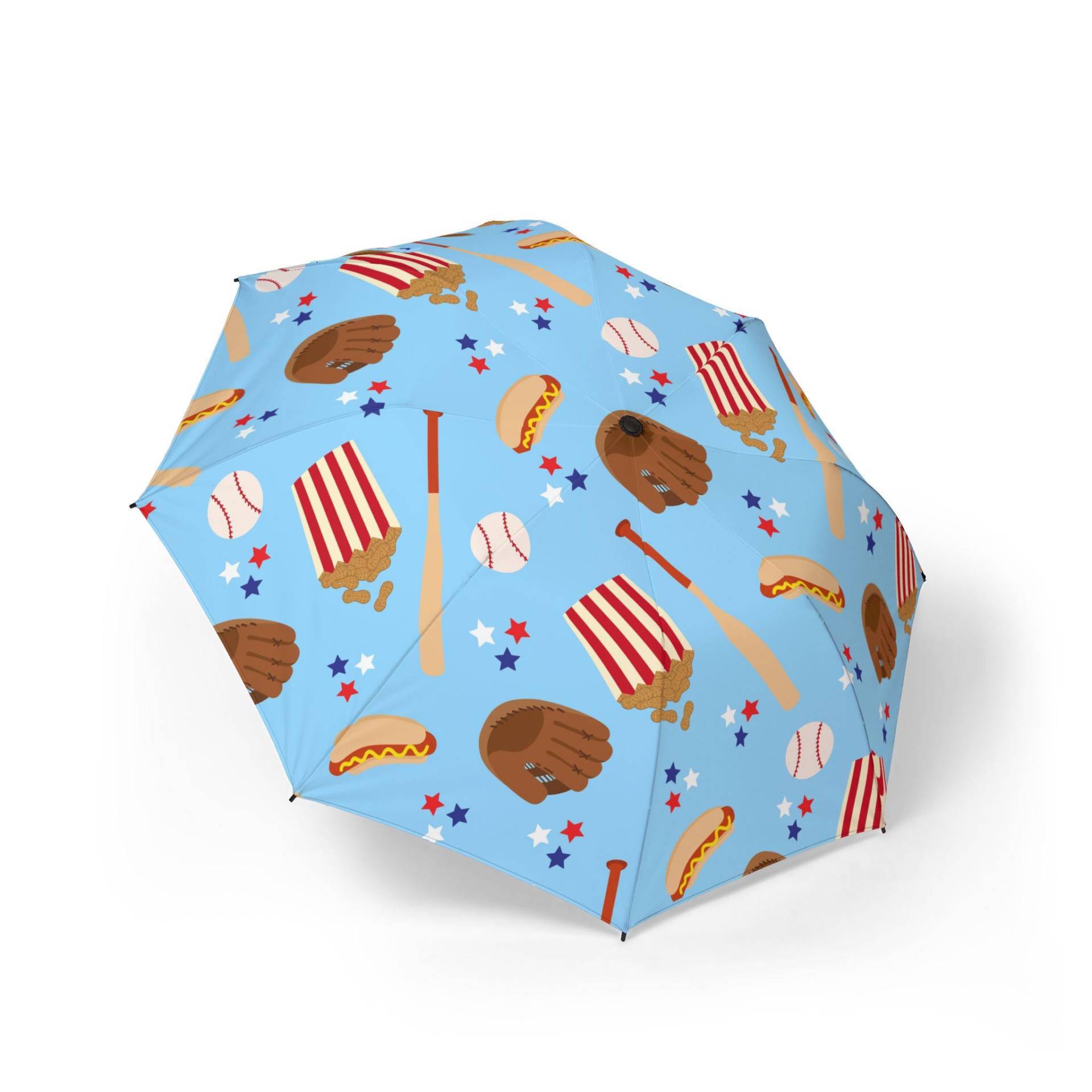 Game Day Semi-Automatic Foldable Umbrella, Stylish Custom Compact Travel Umbrella von RelleFromTheBlog