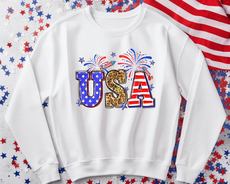 Independence Day Love Sweatshirt Unisex, Usa Sweatshirt, Patriotic America Retro 4Th Of July von RelleFromTheBlog