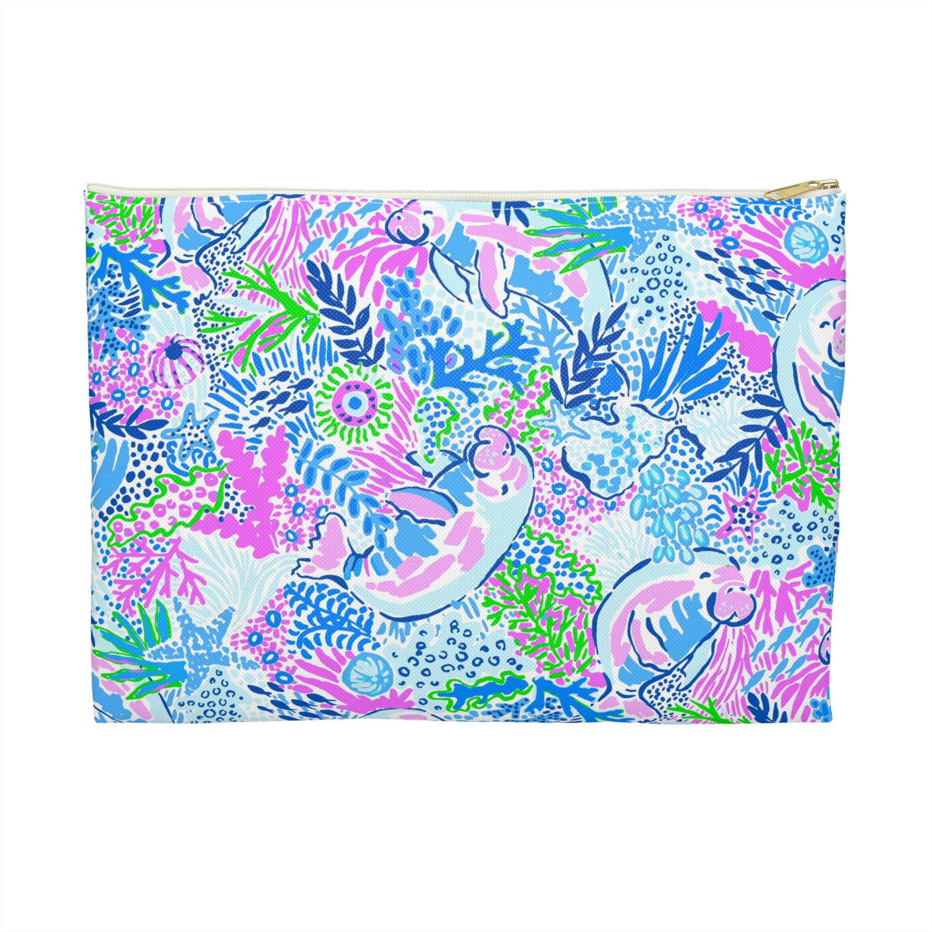 Manatee Paradise Accessory Pouch von RelleFromTheBlog