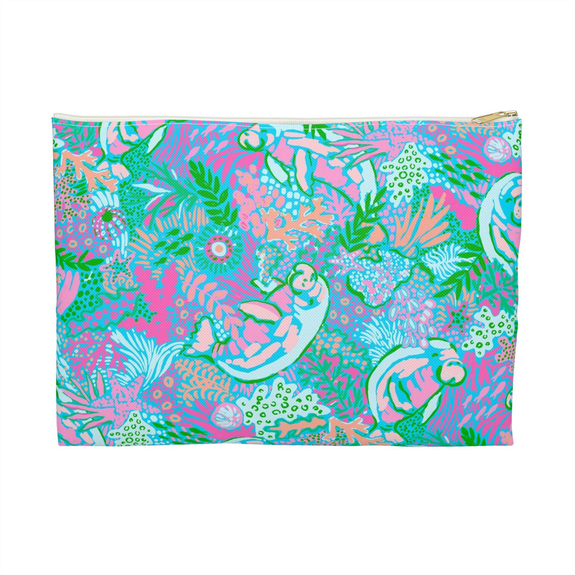 Manatee Paradise Accessory Pouch von RelleFromTheBlog