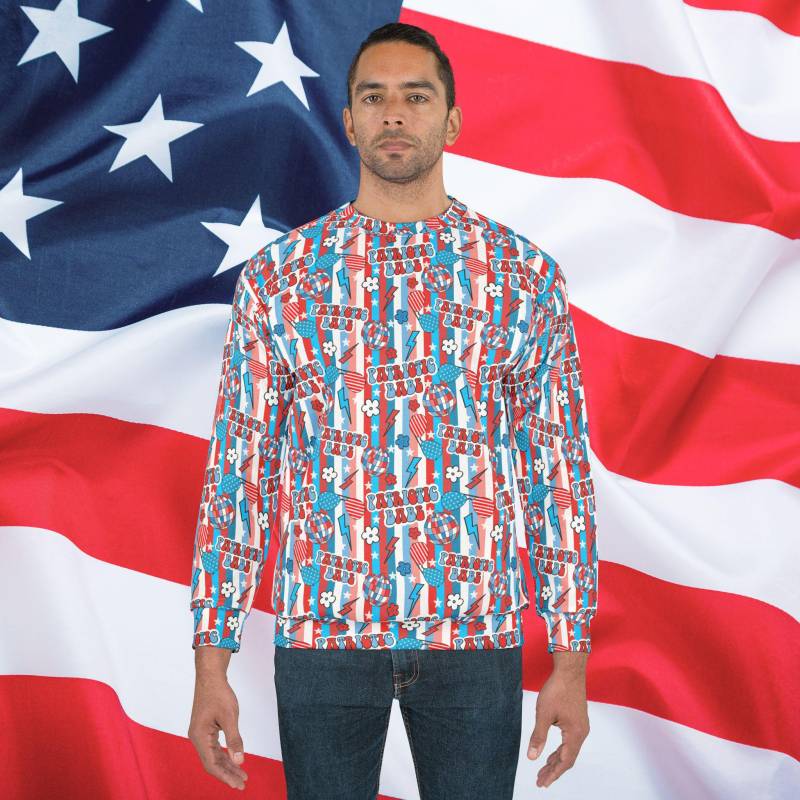 Patriotic Babe Spirit Sweatshirt, Usa Shirt, Flag Mens 4Th Of July von RelleFromTheBlog