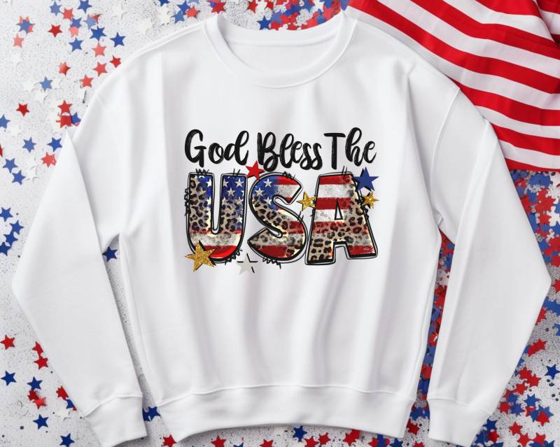 Peaceful Blessings Sweatshirt Unisex, Usa Sweatshirt, Shirt, Patriotic America Retro 4Th Of July von RelleFromTheBlog