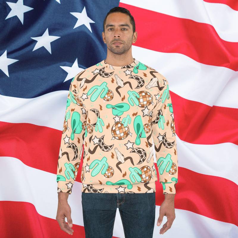 Rodeo Rave Spirit Sweatshirt, Usa Shirt, Flag Patriotic Mens 4Th Of July von RelleFromTheBlog