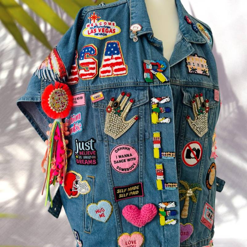 Stars & Stripes - Handcrafted Unique Custom Vest von RelleFromTheBlog