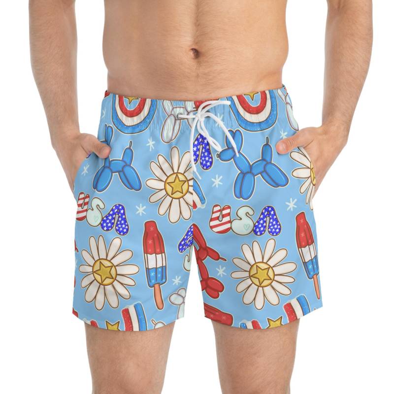 Sunny Celebrations Swim Trunks, Usa Stars Stripes 4Th July Patriotic American Flag von RelleFromTheBlog