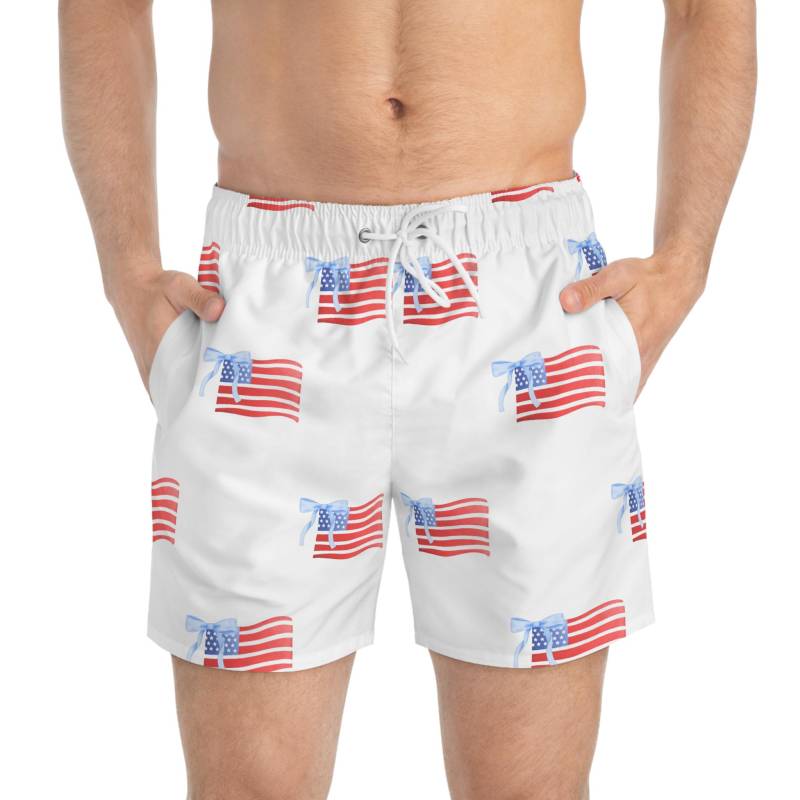 Swim Trunks, Shorts, Wear, Usa Map, Patriotic, Patriotic Fabrics, 4Th July, American Flag von RelleFromTheBlog