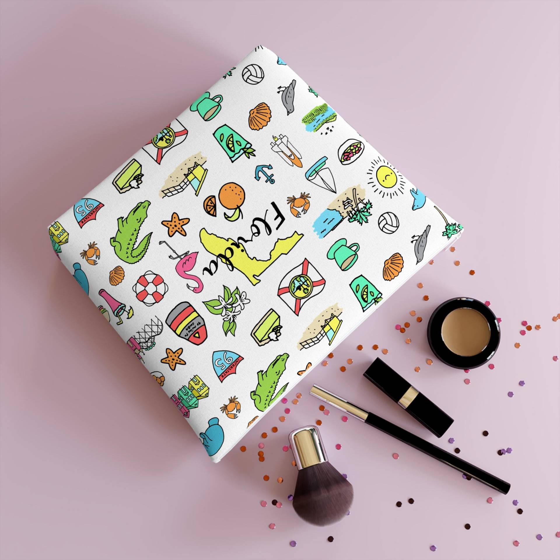 Tropicool Florida Cosmetic Bag von RelleFromTheBlog