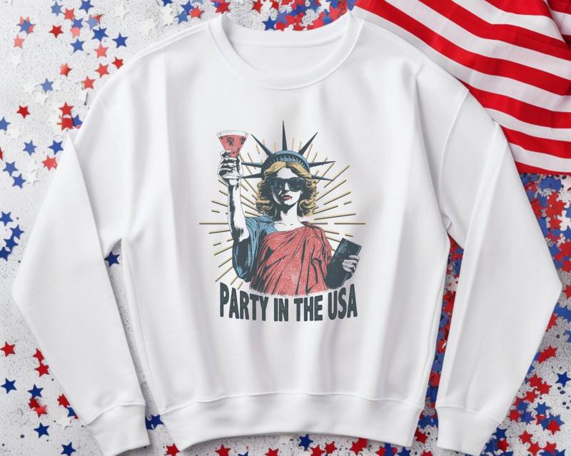 Usa Sweatshirt, Shirt, Trendy Patriotic America Retro Sweatshirt von RelleFromTheBlog