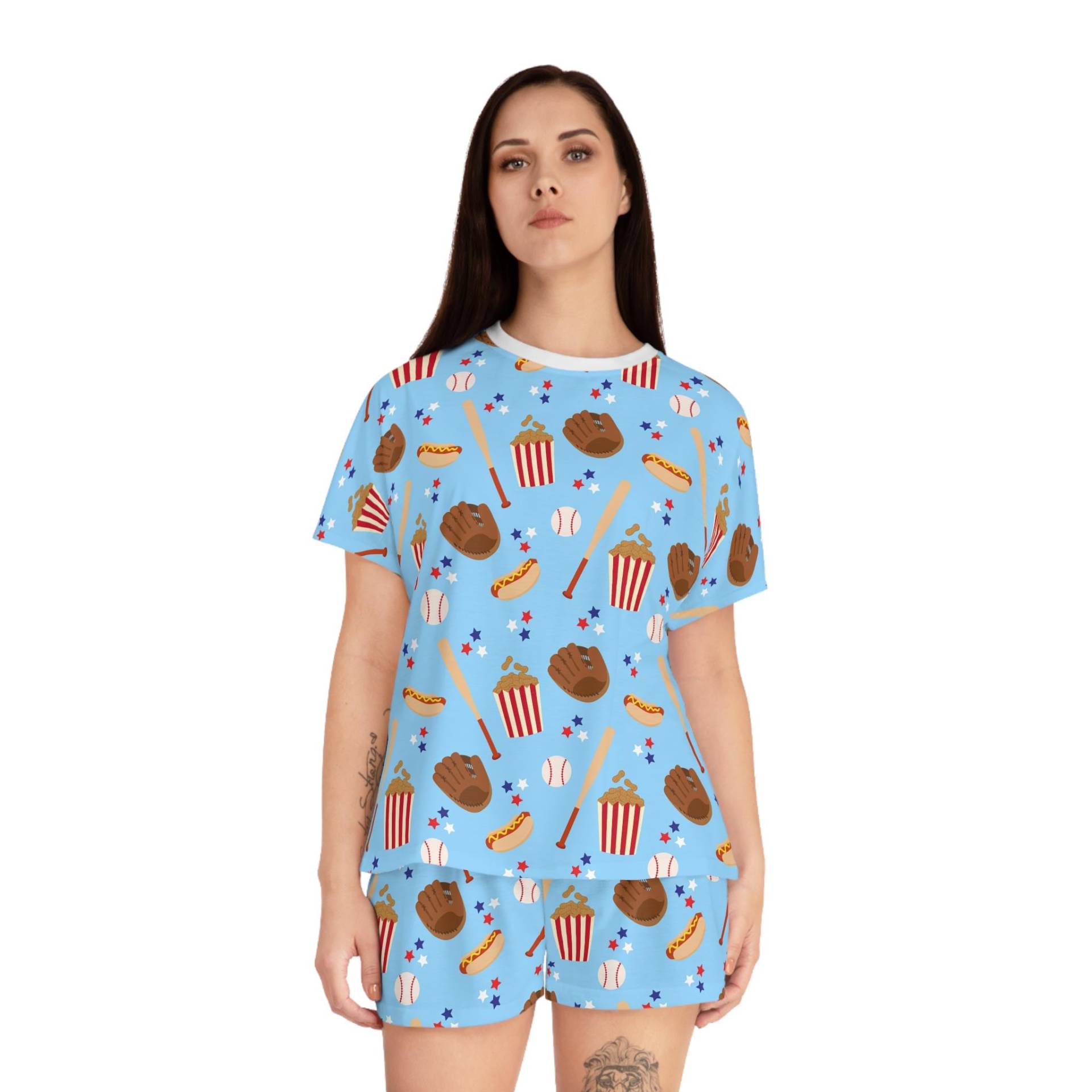 Women's Short Pajama Set, Pajama, Holiday Usa Short, Summer Patriotic Patriotic, 4Th July von RelleFromTheBlog