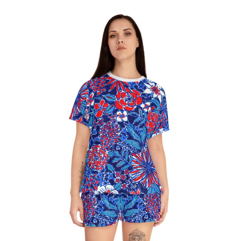 Women's Short Pajama Set, Pajama, Holiday Usa Short, Summer Patriotic Patriotic, 4Th July von RelleFromTheBlog