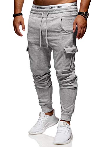 Rello & Reese Cargo Trainingshose Sporthose Cargo Freizeithose Jogger Chino T-31 [Grau, XL] von Rello & Reese