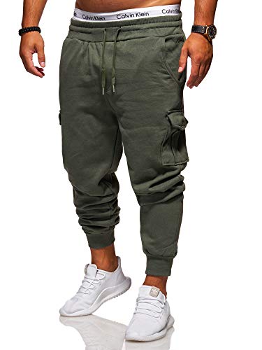 Rello & Reese Cargo Trainingshose Sporthose Cargo Freizeithose Jogger Chino T-31 [Khaki, M] von Rello & Reese