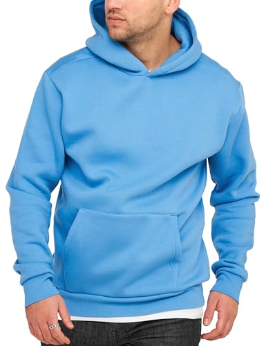 Rello & Reese Herren Basic Oversize Hoodie Kapuzenpullover Sweatshirt Pullover Blue-S von Rello & Reese