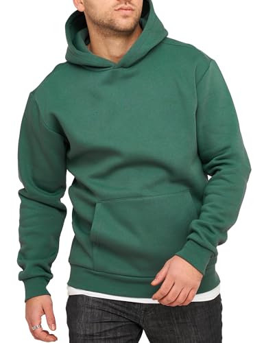 Rello & Reese Herren Basic Oversize Hoodie Kapuzenpullover Sweatshirt Pullover Green-XS von Rello & Reese