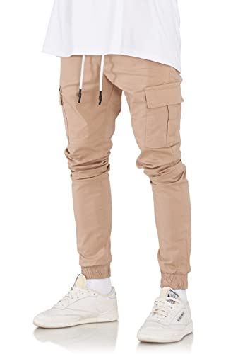 Rello & Reese Herren Cargo Jogger Cargohose Chino-Hose 20086 [Beige, W31] von Rello & Reese