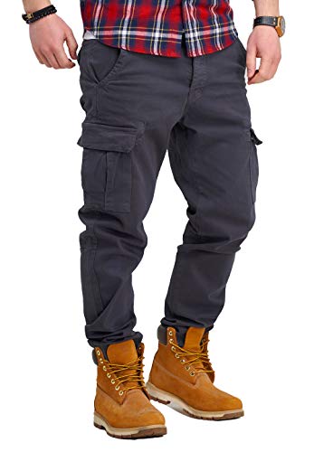 Rello & Reese Herren Cargohose Chino Jeans-Hose JN-3844 [Dunkelgrau, W33/L32] von Rello & Reese