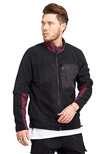 Rello & Reese Herren Jacke Fleecejacke Stehkragen Übergangsjacke 21926 [Schwarz, M] von Rello & Reese