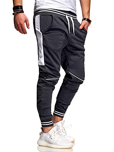 Rello & Reese Herren Jogginghose Trainingshose Hose Sporthose JG-3117 (L, Dunkelgrau) von Rello & Reese