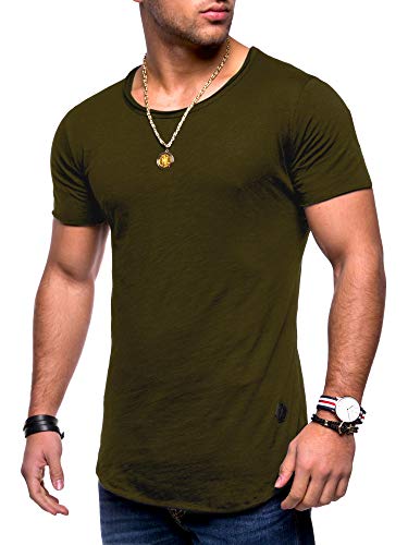 Rello & Reese Herren Oversize T-Shirt Crew Rundhals MT-7103 (Khaki, L) von Rello & Reese