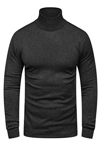 Rello & Reese Herren Rollkragenpullover Strick-Pullover Rolli Sweatshirt Feinstrick 22289 [Dunkelgrau, XL] von Rello & Reese