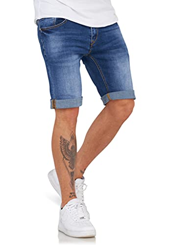 Rello & Reese Herren Shorts Jeansshorts Jeans Kurze Hose YA537 [W30, Blau] von Rello & Reese