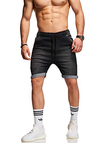Rello & Reese Herren Sweat Shorts Sweatpants Jogging Cargohose Kurze Hose Sommer Bermuda (M, Schwarz) von Rello & Reese