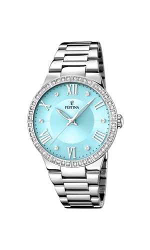 Festina Damen Analog Quarz Uhr mit Edelstahl Armband F16719/4 von Festina