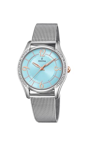 Relojes Festina Damen Analog Quarz Uhr mit Edelstahl Armband F20420/3 von Festina