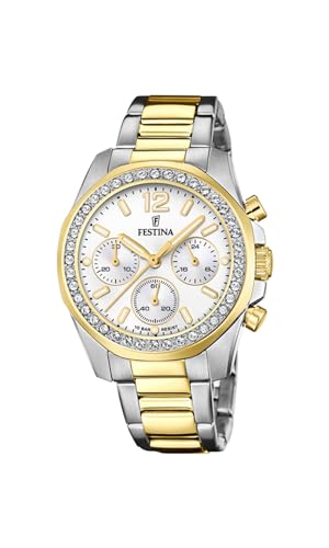 Relojes Festina Damen Analog Quarz Uhr mit Edelstahl Armband F20607/1 von Festina