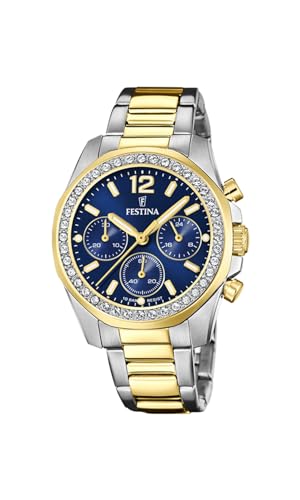 Festina Damen Analog Quarz Uhr mit Edelstahl Armband F20607/2 von Festina