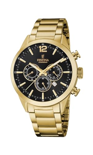 Festina Herren Analog Quarz Uhr mit Edelstahl Armband F20633/3 von Festina