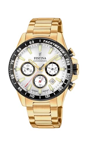 Festina Herren Analog Quarz Uhr mit Edelstahl Armband F20634/1 von Festina